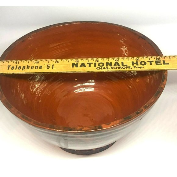 Huberhaus Redware Bowl, John Huber, 1994, Handmade Pottery - Picture 5 of 5